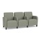 Lesro Siena Lounge Reception 3 Seat Tandem Seating, Black, OH Eucalyptus Upholstery SN3103 - alternate 1